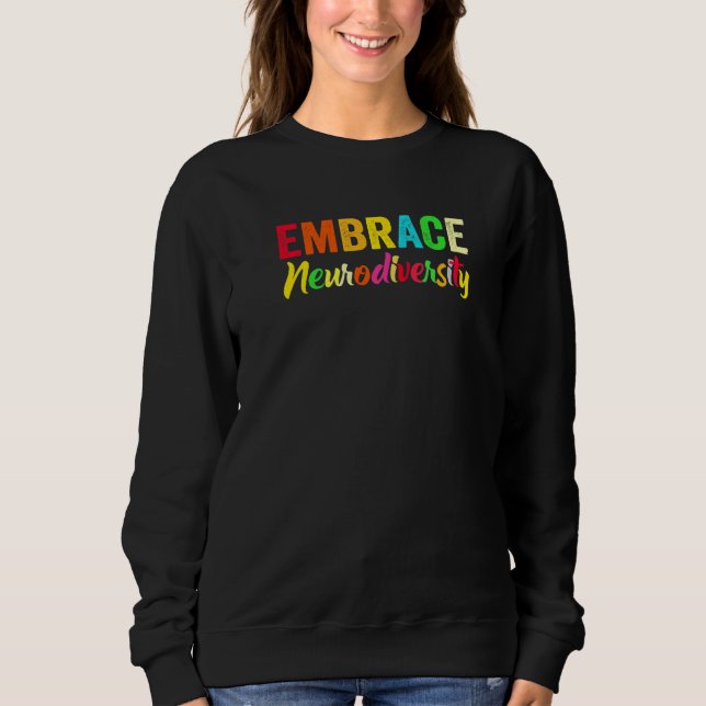 Sudadera Adhd Autism Asd Abrazar La Neurodiversidad (Anverso)