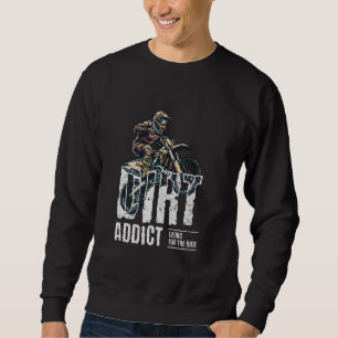 Sudadera Adicto a la tierra - Para amantes de las motos de