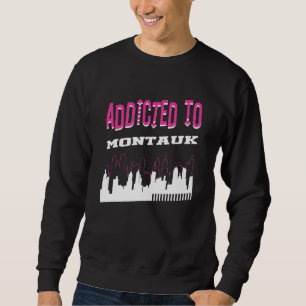 Sudadera Adicto a Montauk Humor de Vacaciones Viaje Nueva Y