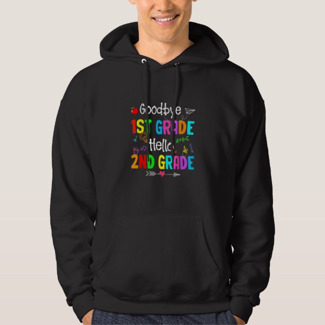 Sudadera Adiós 1º grado Hola 2º grado I Ven profesor S (Anverso)