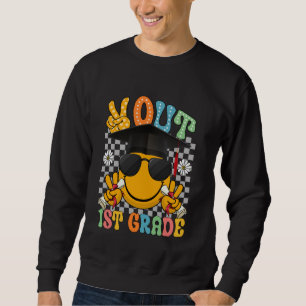 Sudadera Adiós 1er Grado Cara Sonriente Retro Último Día De