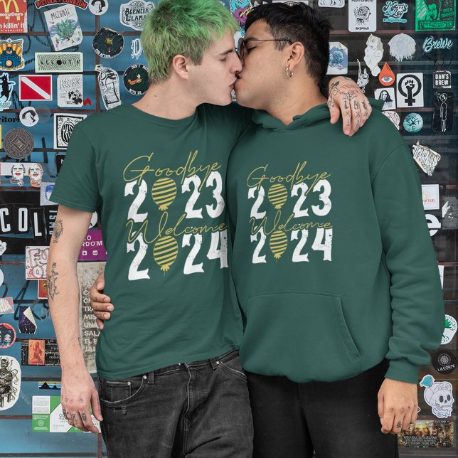 Sudadera Adiós 2023 Bienvenida a los Navidades masculinos 2 (Subido por el creador)