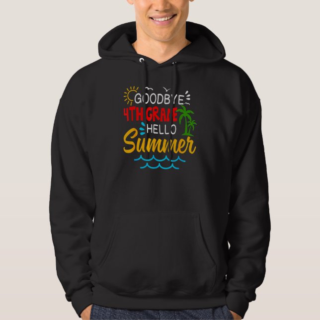 Sudadera Adiós 4º grado Hola verano cuarto grado Gradu (Anverso)