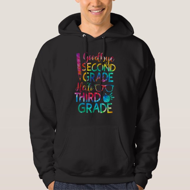 Sudadera Adiós a 2º grado Hola tercer grado Graduación (Anverso)