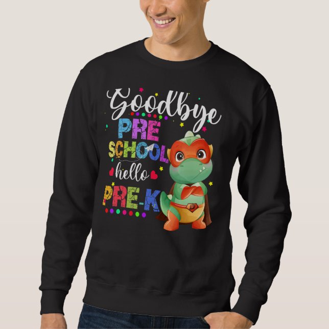 Sudadera Adiós al colegio de preescolar Hello Pre K Happy D (Anverso)