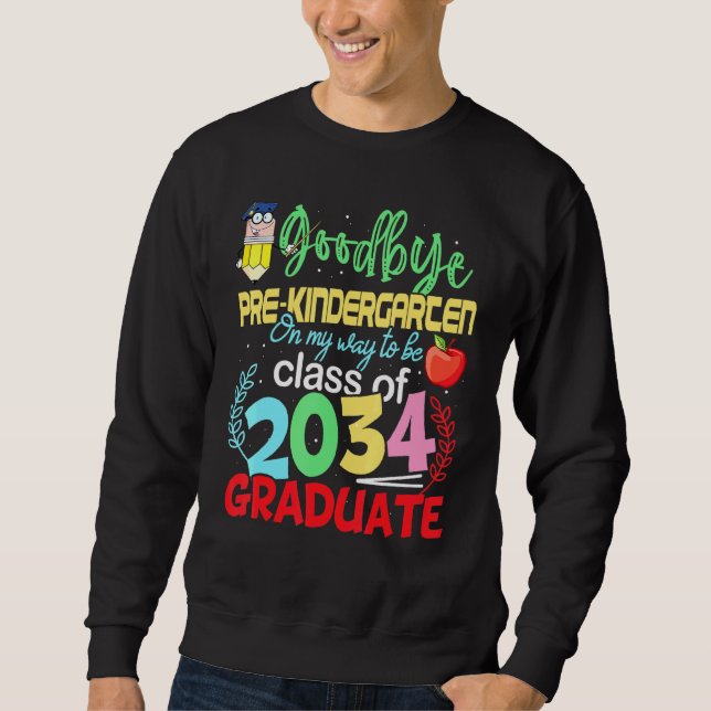Sudadera Adiós al preescolar Hola Kindergarten Prek Graduat (Anverso)