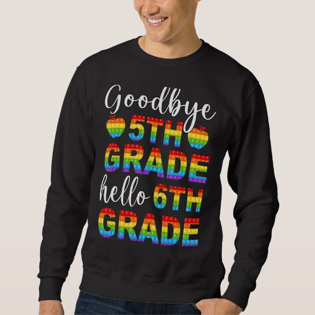 Sudadera Adiós de 5º grado Hola de 6º grado Pop It Graduati (Anverso)