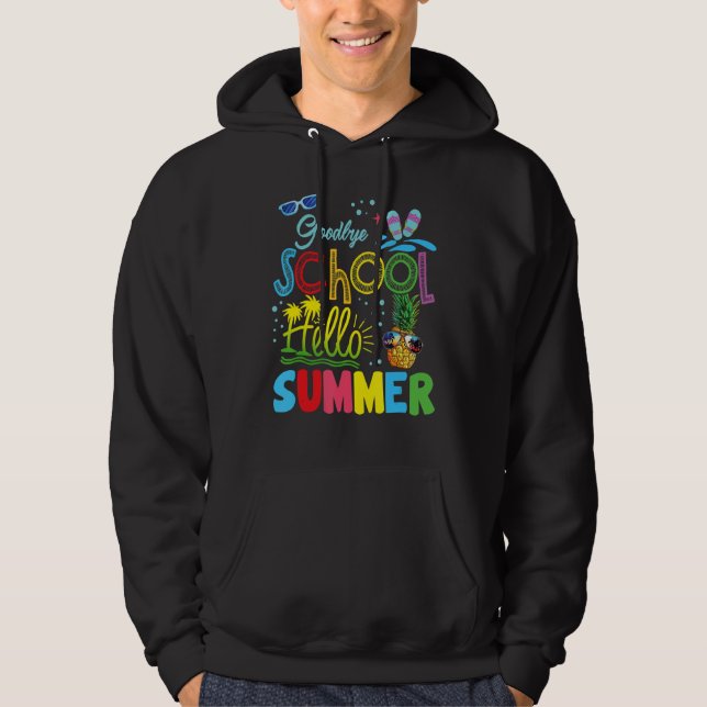 Sudadera Adiós escuela Hola vacaciones verano Pineapple Sun (Anverso)