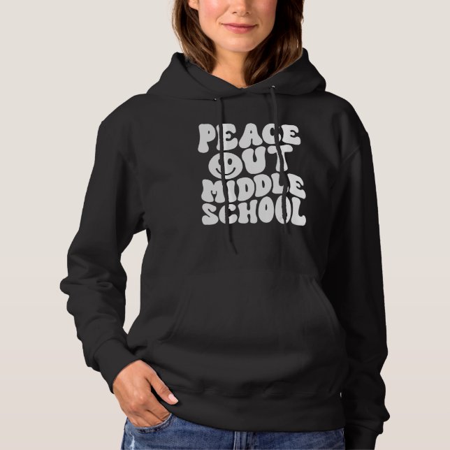 Sudadera Adiós Escuela Media Groovy Hippie Último Día de  (Anverso)