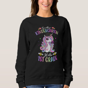 Sudadera Adiós Kindergarten Hola primer grado Unicorn Gradu