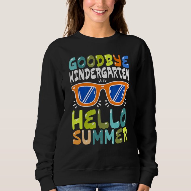 Sudadera Adiós Kindergarten Hola verano Graduado infantil (Anverso)