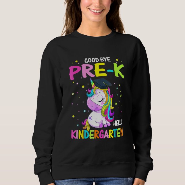 Sudadera Adiós Pre K Hello Kindergarten Magic Unicorn G (Anverso)