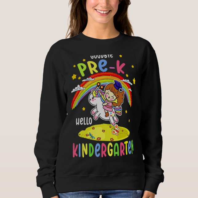 Sudadera Adiós Pre K Hello Kindergarten Magic Unicorn G (Anverso)