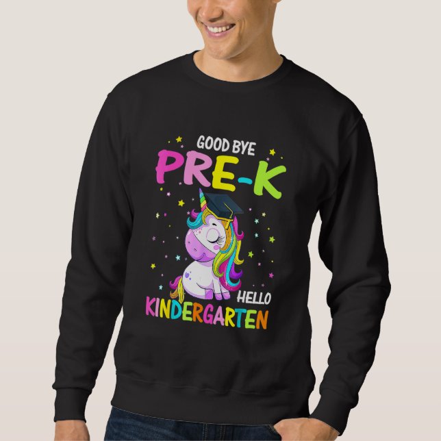 Sudadera Adiós Pre K Hello Kindergarten Magic Unicorn G (Anverso)