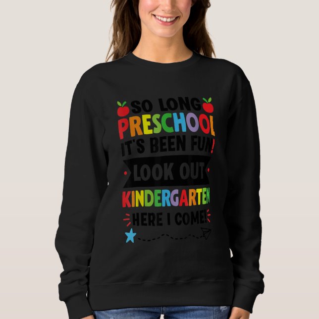 Sudadera Adiós Preescolar  Kinder Aquí Estoy De Vuelta T (Anverso)