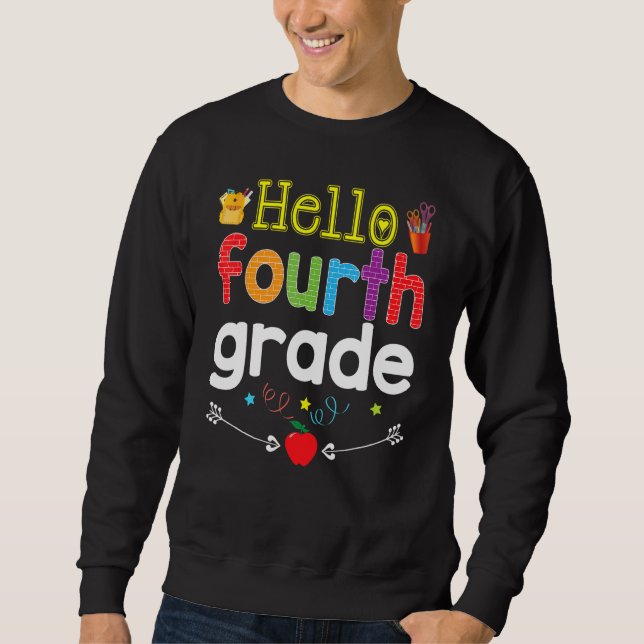 Sudadera Adiós Summer Hello 4º grado 4º Grader Teach (Anverso)