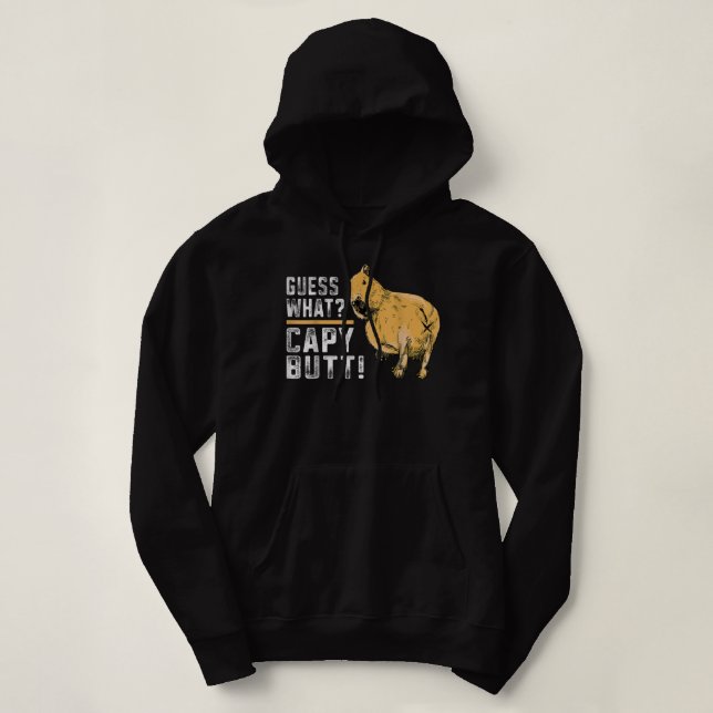 Sudadera Adivina qué capy Butt Capybara Funny Capibara (Diseño del anverso)