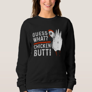 Sudadera Adivina Qué Trasero De Pollo  Pollo Blanco Pollo