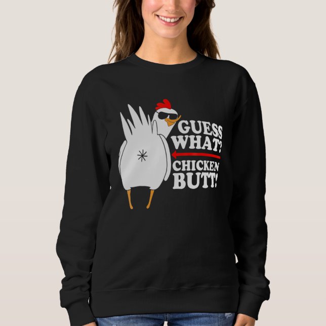 Sudadera ¡Adivinen Qué Toro De Pollo! Divertido (Anverso)