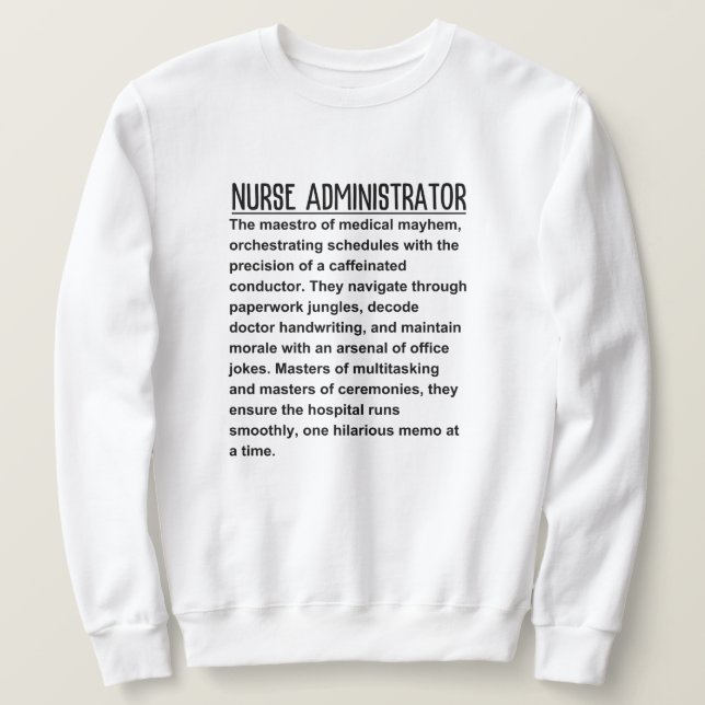 Sudadera Administrador de enfermería (Anverso del diseño)