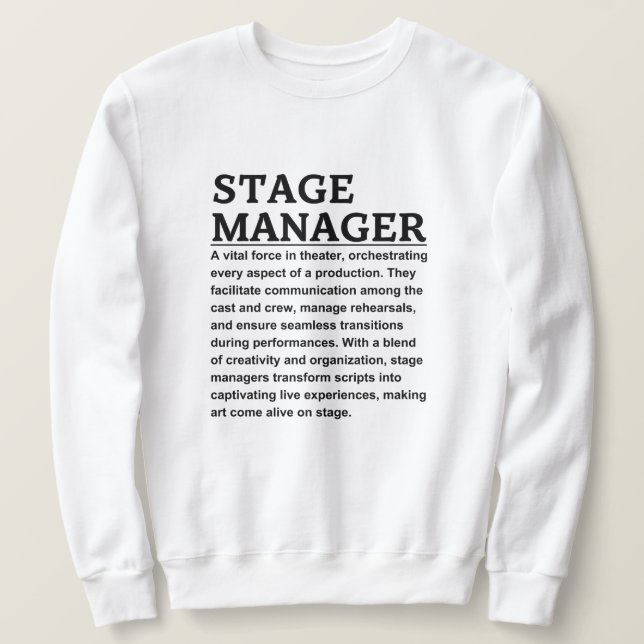 Sudadera Administrador de escenarios (Anverso del diseño)