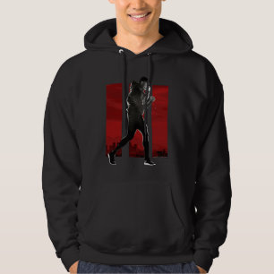 Sudadera Adonis Creed posa mirando a la derecha en III rojo