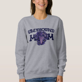 Sudadera Adopción de Greyhound Mom Cute Purple Greyhounds