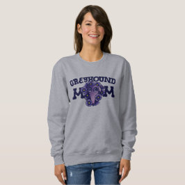 Sudadera Adopción de Greyhound Mom Cute Purple Greyhounds