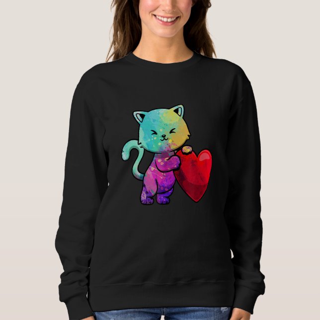 Sudadera Adopción Kitten de gatito colorido pop (Anverso)