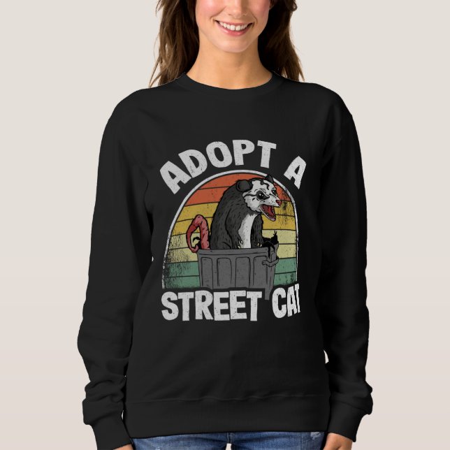 Sudadera Adopt A Street Cat Opossum Trash Weird Possum (Anverso)