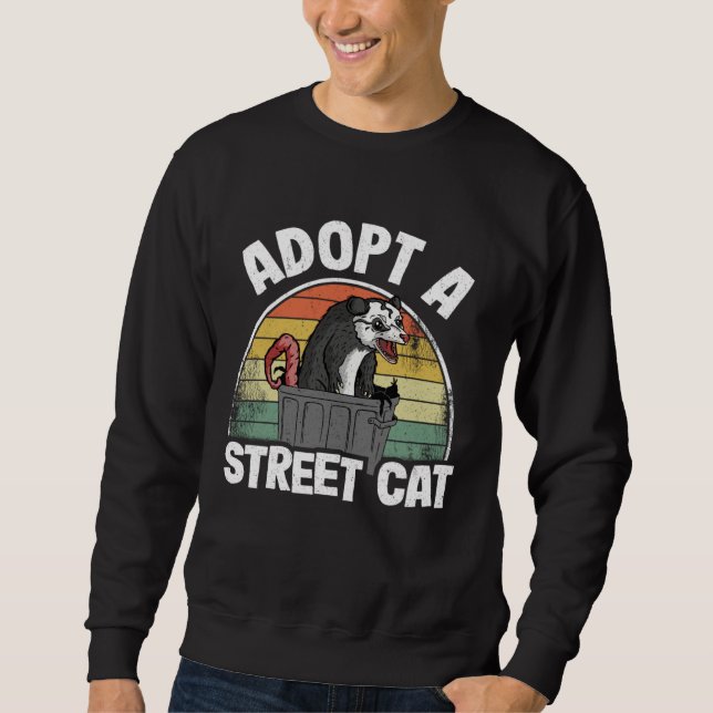 Sudadera Adopt A Street Cat Opossum Trash Weird Possum (Anverso)