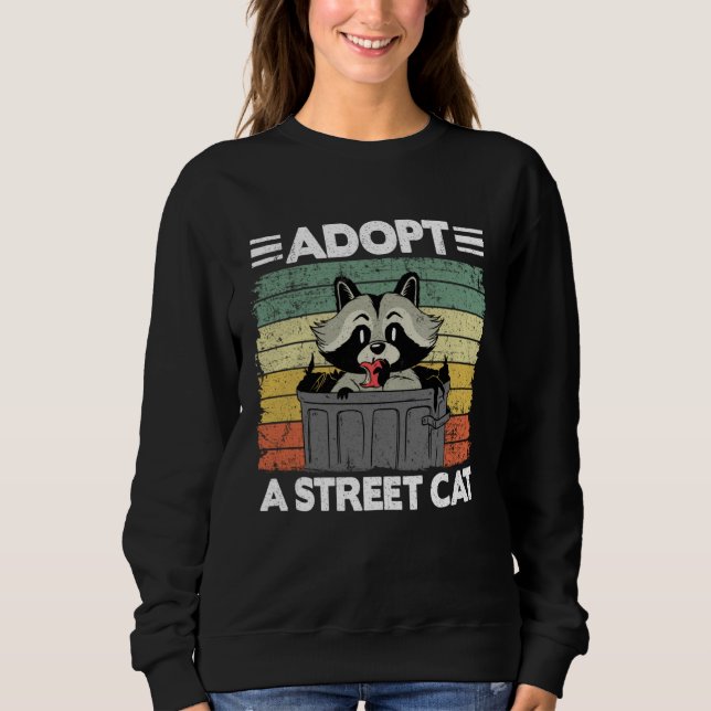 Sudadera Adopt A Street Cat Trash Garbage Panda Raccoon 3 (Anverso)