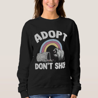 Sudadera Adopt Don't Shop Rainbow Raccoon 1
