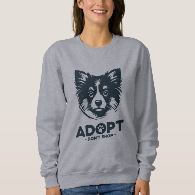 Sudadera Adopta no compres 3 (Anverso)