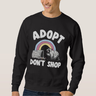 Sudadera Adopta No Compres Mapache Arcoíris 1