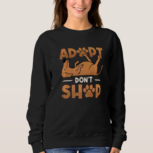 Sudadera Adopta No Compres Rescate de Animales Refugio de A (Anverso)