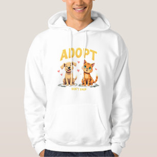 Sudadera Adopta No Compres - Rescate de Mascotas Lindas Ama