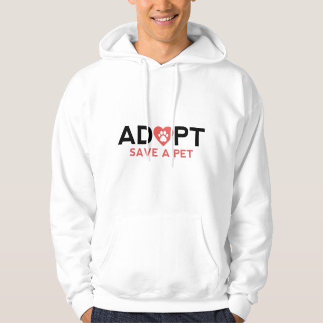 Sudadera Adoptar Guardar un Mascota (Anverso)