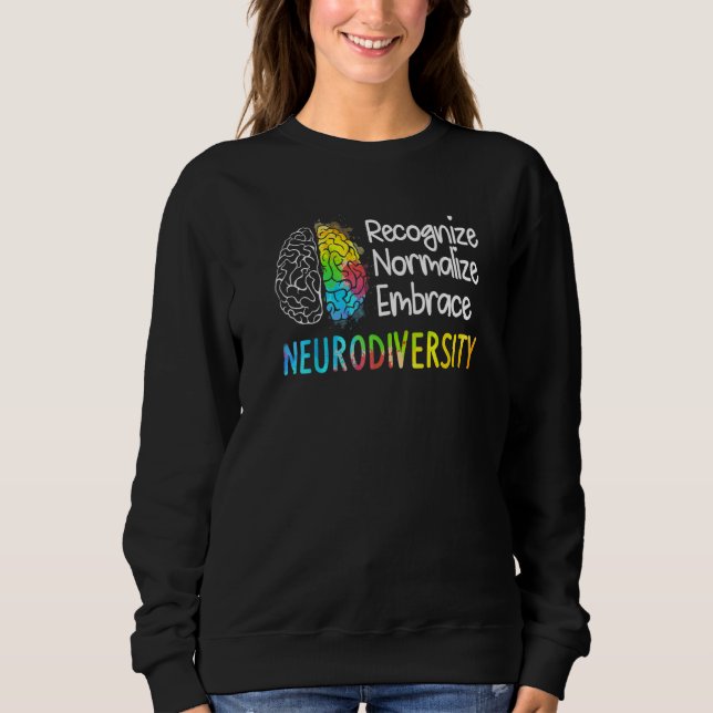 Sudadera Adoptar La Neurodiversidad Celebra El Espectro Bra (Anverso)