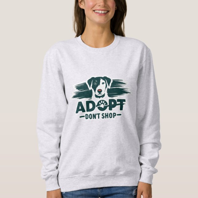 Sudadera Adoptar no comprar 2 (Anverso)