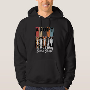 Sudadera Adoptar no comprar animal de rescate para adopción
