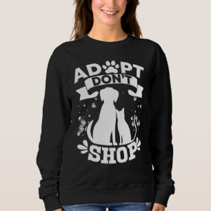 Sudadera Adoptar No Comprar Camisas Rescate Animales Gato P