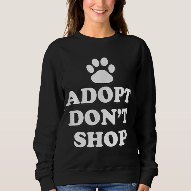 Sudadera Adoptar no comprar rescates de los derechos de los (Anverso)