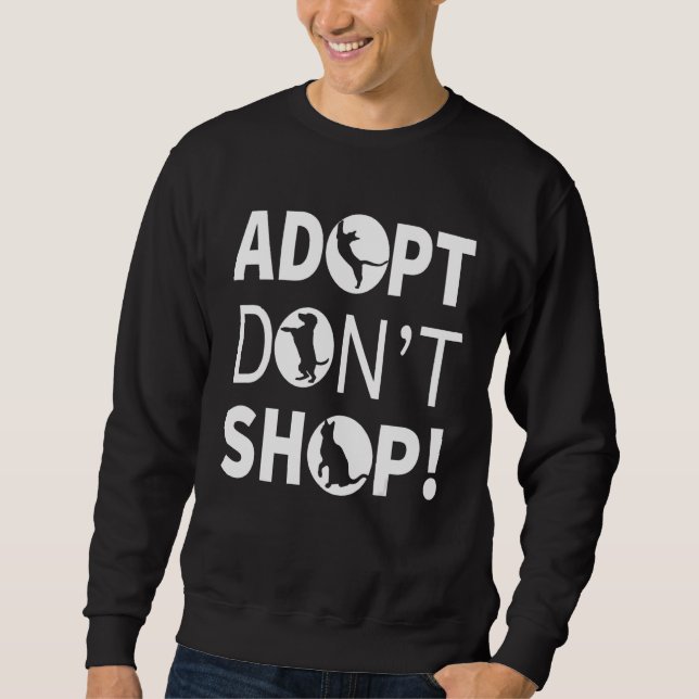 Sudadera Adoptar no comprar salvar animales y el objetivo d (Anverso)