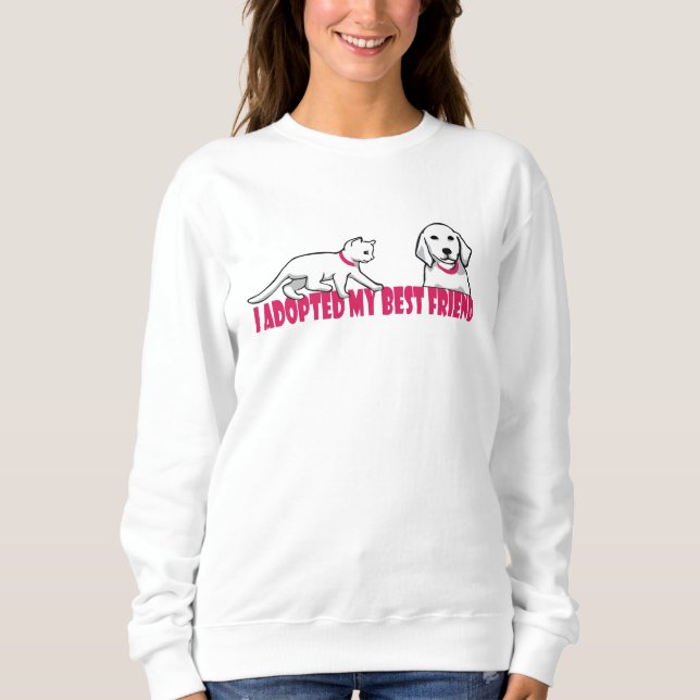 Sudadera adopté a mi mejor amigo (Anverso)