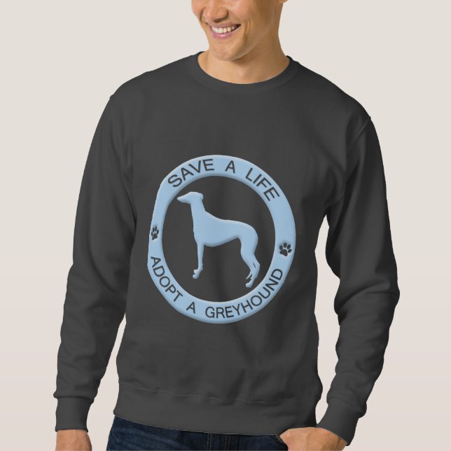 Sudadera Adopte una camiseta del galgo (Anverso)