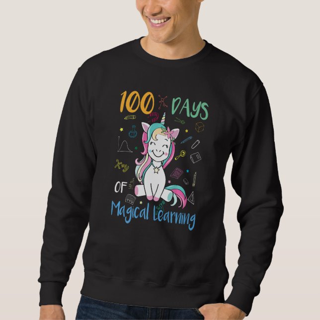 Sudadera Adorable 100 Days of Magical Learning School Unico (Anverso)