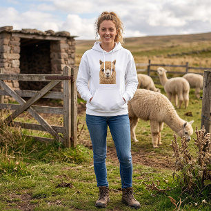 Sudadera Adorable Alpaca Esponjoso Animal