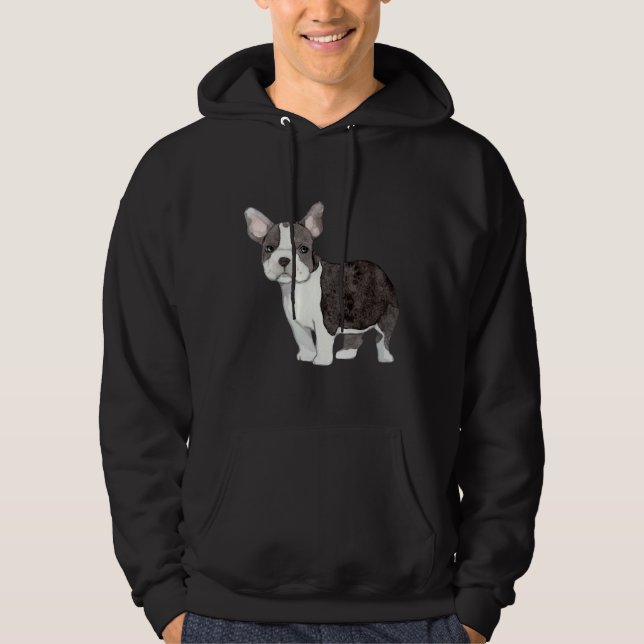 Sudadera Adorable Boston Terrier Dog Watercolor (Anverso)