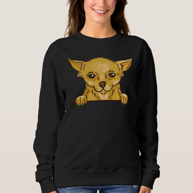 Sudadera Adorable Chihuahua Dog Cute Chihuahua In Pocket Fi (Anverso)